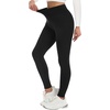 image:imageAlaroo Fleece Lined Leggings Women Fall Winter Thermal Warm Elastic High Waisted Tummy Control Workout Yoga PantsBlack Thick Fleece