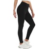 image:imageAlaroo Fleece Lined Leggings Women Fall Winter Thermal Warm Elastic High Waisted Tummy Control Workout Yoga PantsBlack Thin Fleece