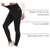 image:imageAlaroo Fleece Lined Leggings Women Fall Winter Thermal Warm Elastic High Waisted Tummy Control Workout Yoga PantsBlack Thin Fleece
