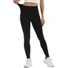 image:imageAlaroo Fleece Lined Leggings Women Fall Winter Thermal Warm Elastic High Waisted Tummy Control Workout Yoga PantsBlack02pockets Thin Fleece