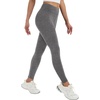 image:imageAlaroo Fleece Lined Leggings Women Fall Winter Thermal Warm Elastic High Waisted Tummy Control Workout Yoga PantsDark Grey Thin Fleece