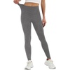 image:imageAlaroo Fleece Lined Leggings Women Fall Winter Thermal Warm Elastic High Waisted Tummy Control Workout Yoga PantsDark Grey Thin Fleece