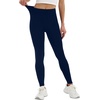 image:imageAlaroo Fleece Lined Leggings Women Fall Winter Thermal Warm Elastic High Waisted Tummy Control Workout Yoga PantsNavy Blue Thin Fleece