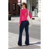 image:imageAlaroo Open Back Workout Tops for Women Long Sleeve Gym Yoga Sport Athletic Shirts Split Back Loose CropHot Pink