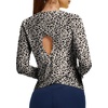 image:imageAlaroo Open Back Workout Tops for Women Long Sleeve Gym Yoga Sport Athletic Shirts Split Back Loose CropLeopard