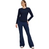 image:imageAlaroo Open Back Workout Tops for Women Long Sleeve Gym Yoga Sport Athletic Shirts Split Back Loose CropNavy
