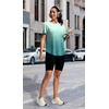 image:imageAlaroo Open Back Workout Tops for Women Short Sleeve Pilates OutfitsBlue Print