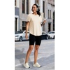 image:imageAlaroo Open Back Workout Tops for Women Short Sleeve Pilates OutfitsCream