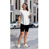 image:imageAlaroo Open Back Workout Tops for Women Short Sleeve Pilates OutfitsWhite Polka Dots