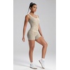 image:imageAlaroo Two Piece Workout Sets for Women Summer Casual Matching Short Set02 Cream Print
