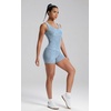 image:imageAlaroo Two Piece Workout Sets for Women Summer Casual Matching Short Set03 Light Blue Print