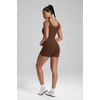image:imageAlaroo Two Piece Workout Sets for Women Summer Casual Matching Short Set05 Solid Brown