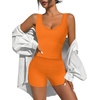 image:imageAlaroo Two Piece Workout Sets for Women Summer Casual Matching Short Set05 Solid Orange