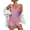 image:imageAlaroo Two Piece Workout Sets for Women Summer Casual Matching Short Set06 Solid Pink