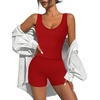 image:imageAlaroo Two Piece Workout Sets for Women Summer Casual Matching Short Set06 Solid Red
