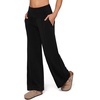 image:imageAlaroo Wide Leg Pants for Women Casual Yoga Tummy ControlBlack