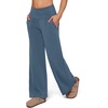 image:imageAlaroo Wide Leg Pants for Women Casual Yoga Tummy ControlBlue