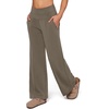 image:imageAlaroo Wide Leg Pants for Women Casual Yoga Tummy ControlCoffee