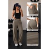 image:imageAlaroo Wide Leg Pants for Women Casual Yoga Tummy ControlCoffee