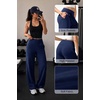 image:imageAlaroo Wide Leg Pants for Women Casual Yoga Tummy ControlDark Blue