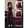 image:imageAlaroo Wide Leg Pants for Women Casual Yoga Tummy ControlDark Wine