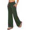 image:imageAlaroo Wide Leg Pants for Women Casual Yoga Tummy ControlGreen