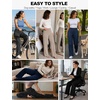 image:imageAlaroo Wide Leg Yoga Pants for Women with 3 Pockets Athletic Casual WorkBlack