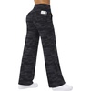 image:imageAlaroo Wide Leg Yoga Pants for Women with 3 Pockets Athletic Casual WorkDark Grey Camo
