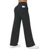 image:imageAlaroo Wide Leg Yoga Pants for Women with 3 Pockets Athletic Casual WorkGrey