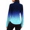 image:imageAlaroo Womens 14 Zip Long Sleeve Shirts Fishing Workout TopsBlue Gradient