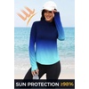 image:imageAlaroo Womens 14 Zip Long Sleeve Shirts Fishing Workout TopsBlue Gradient