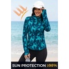 image:imageAlaroo Womens 14 Zip Long Sleeve Shirts Fishing Workout TopsBlue Print