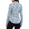 image:imageAlaroo Womens 14 Zip Long Sleeve Shirts Fishing Workout TopsBlue White Floral