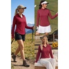 image:imageAlaroo Womens 14 Zip Long Sleeve Shirts Fishing Workout TopsBurgundy