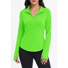 image:imageAlaroo Womens 14 Zip Long Sleeve Shirts Fishing Workout TopsGreen