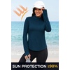 image:imageAlaroo Womens 14 Zip Long Sleeve Shirts Fishing Workout TopsNavy