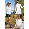 image:imageAlaroo Womens 14 Zip Long Sleeve Shirts Fishing Workout TopsOffwhite