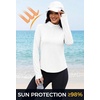 image:imageAlaroo Womens 14 Zip Long Sleeve Shirts Fishing Workout TopsOffwhite