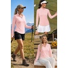 image:imageAlaroo Womens 14 Zip Long Sleeve Shirts Fishing Workout TopsPink