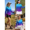 image:imageAlaroo Womens 14 Zip Long Sleeve Shirts Fishing Workout TopsRainbow Gradient