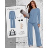 image:imageAlaroo Womens 2 Piece Workout Sets Pilates Yoga Outfits Gym Active WearBlue