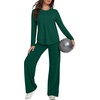 image:imageAlaroo Womens 2 Piece Workout Sets Pilates Yoga Outfits Gym Active WearGreen
