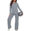 image:imageAlaroo Womens 2 Piece Workout Sets Pilates Yoga Outfits Gym Active WearGrey