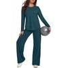 image:imageAlaroo Womens 2 Piece Workout Sets Pilates Yoga Outfits Gym Active WearTeal
