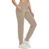 image:imageAlaroo Womens Joggers Pants 27 High Waisted Athletic Workout Sweatpants for Lounge Running Yoga GymKhaki