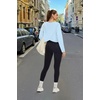 image:imageAlaroo Womens Long Sleeve Shirts Oversize Crop Top Workout OutfitsBlue