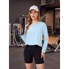 image:imageAlaroo Womens Long Sleeve Shirts Oversize Crop Top Workout OutfitsBlue