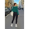 image:imageAlaroo Womens Long Sleeve Shirts Oversize Crop Top Workout OutfitsGreen