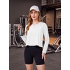 image:imageAlaroo Womens Long Sleeve Shirts Oversize Crop Top Workout OutfitsOffwhite