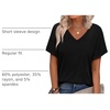 image:imageAlaroo Womens Summer Tops 2026 V Neck Short Sleeve Shirts Trendy Dressy Casual Vacation Outfits PrintedBlack